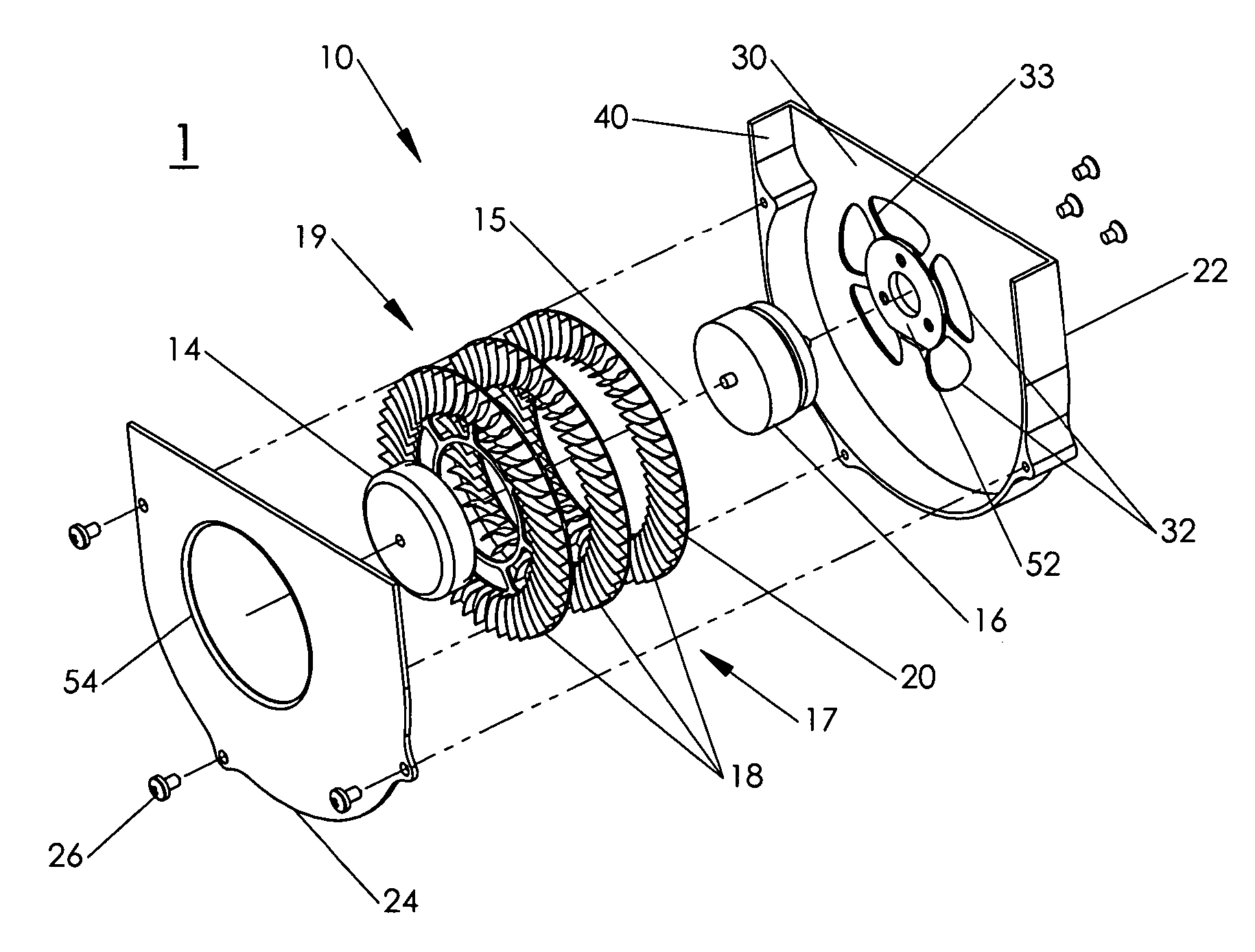 High efficiency fluid movers