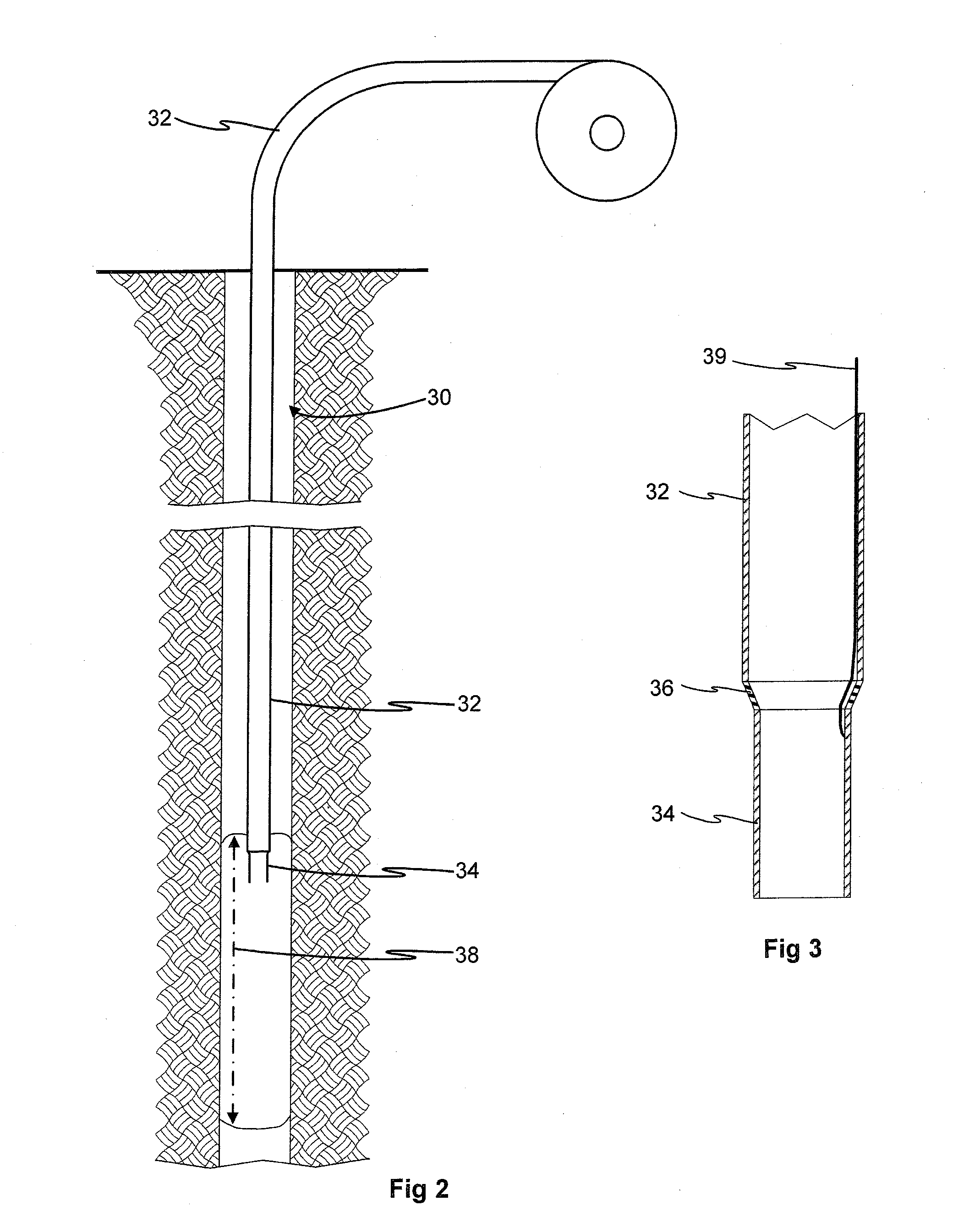 Altering a composition at a location accessed through an elongate conduit