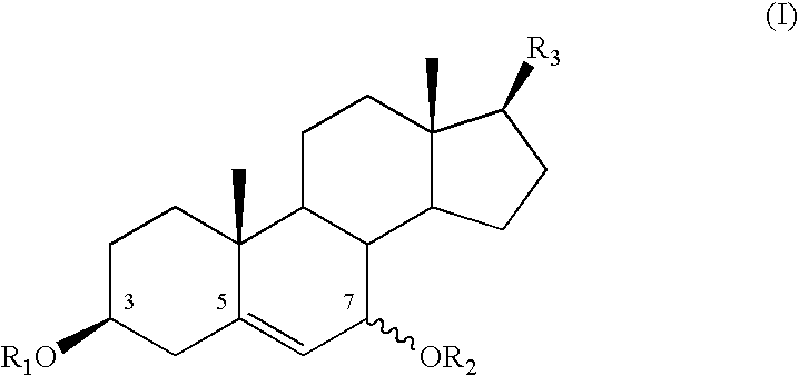 Cosmetic or dermatological use of 7-hydroxylated steroids in combination with elastin derived peptides