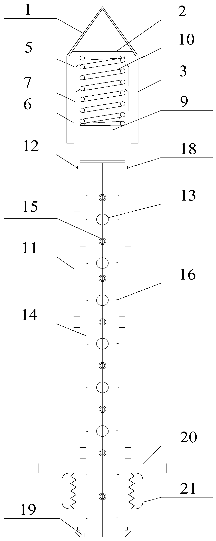 Recyclable advanced small guide pipe and use method thereof