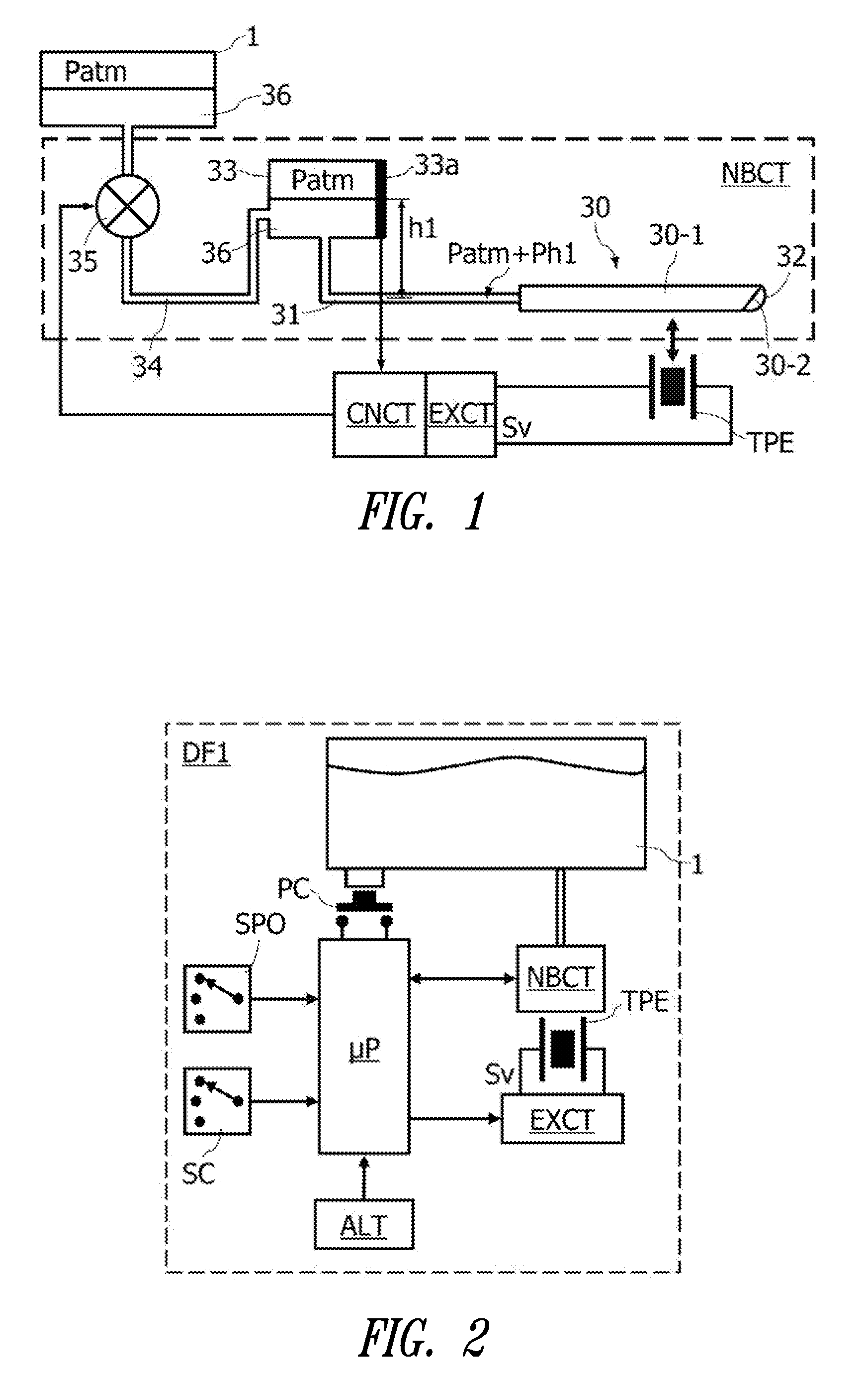 Control method of a device for nebulizing liquids into the air