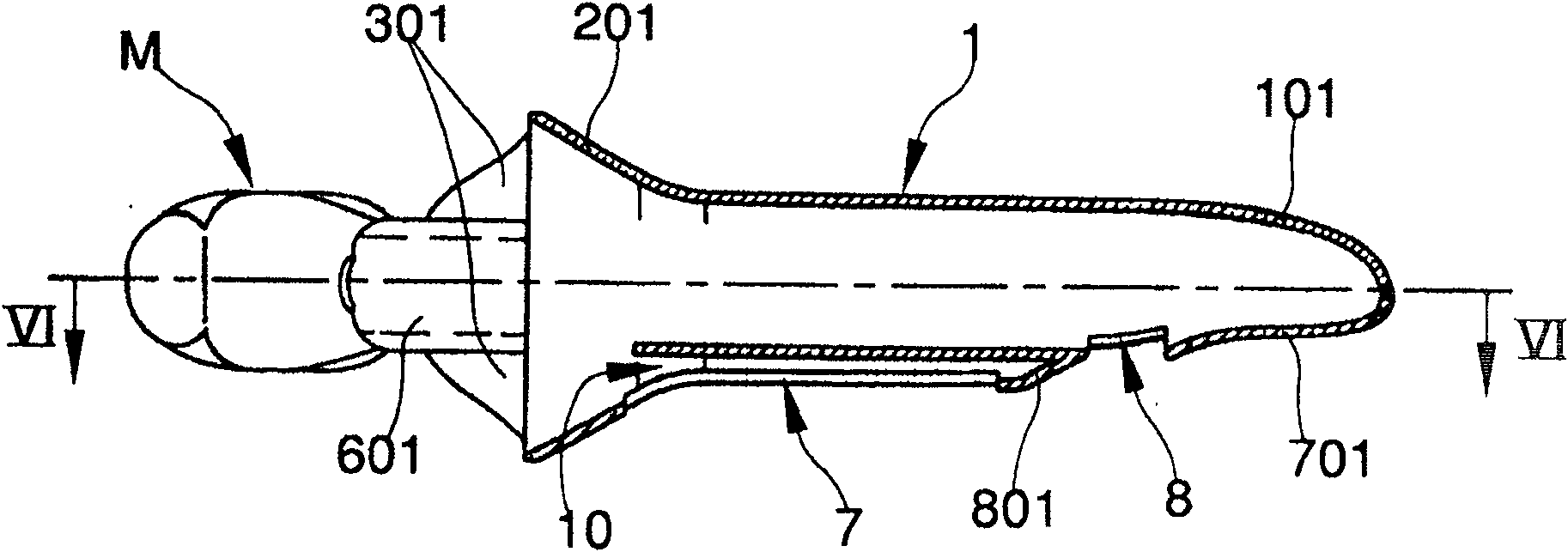 A retractor for operations on the arteria haemorroidalis