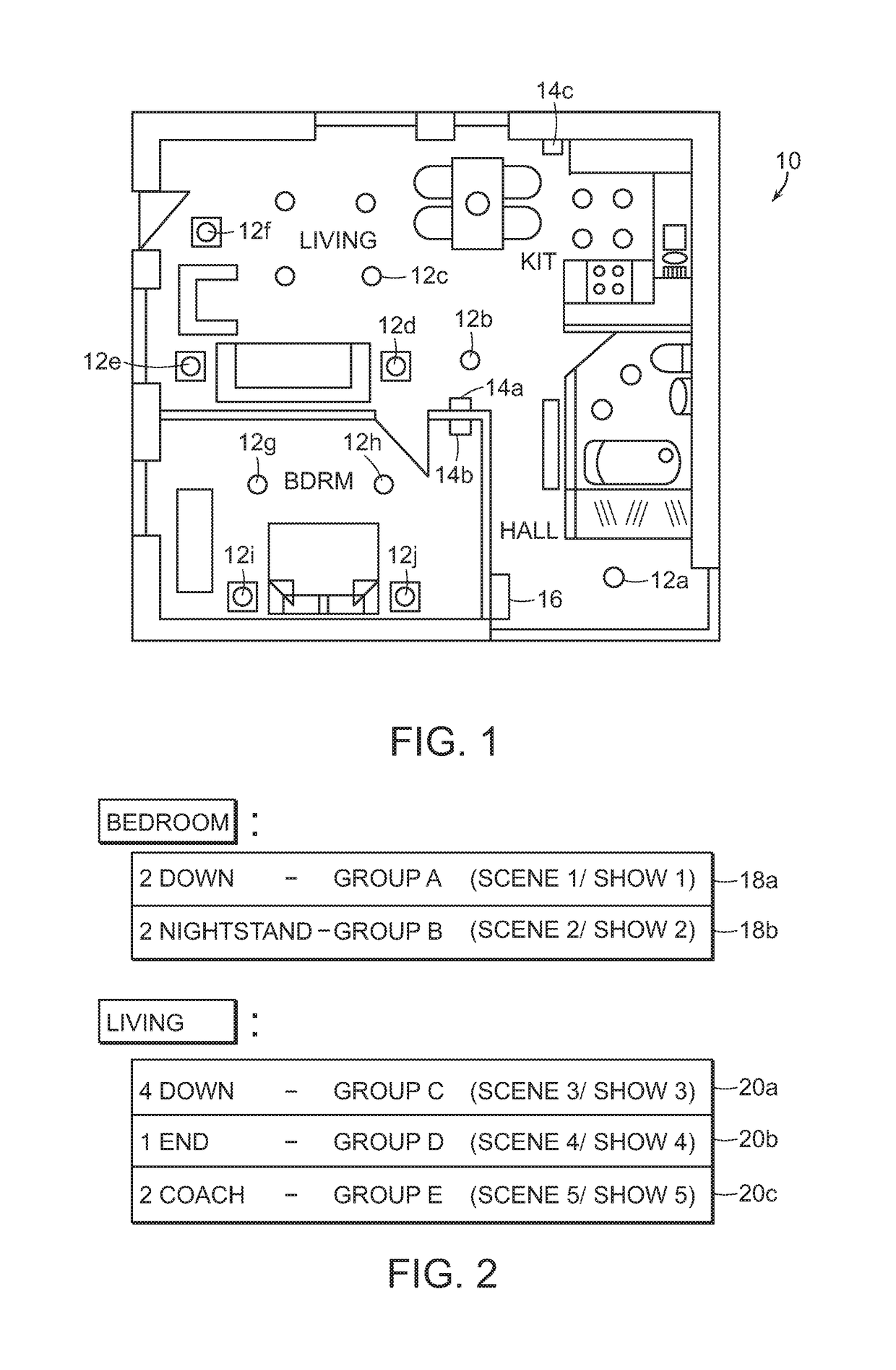 Device, system and method for controlling visual content loaded into a grouped set of illumination devices configured within a wireless network