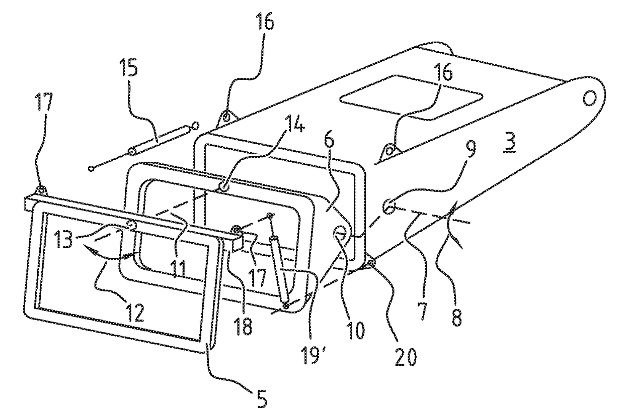 Header mounting frame