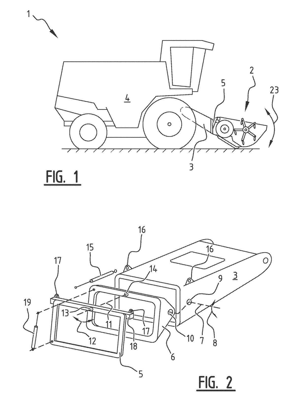 Header mounting frame