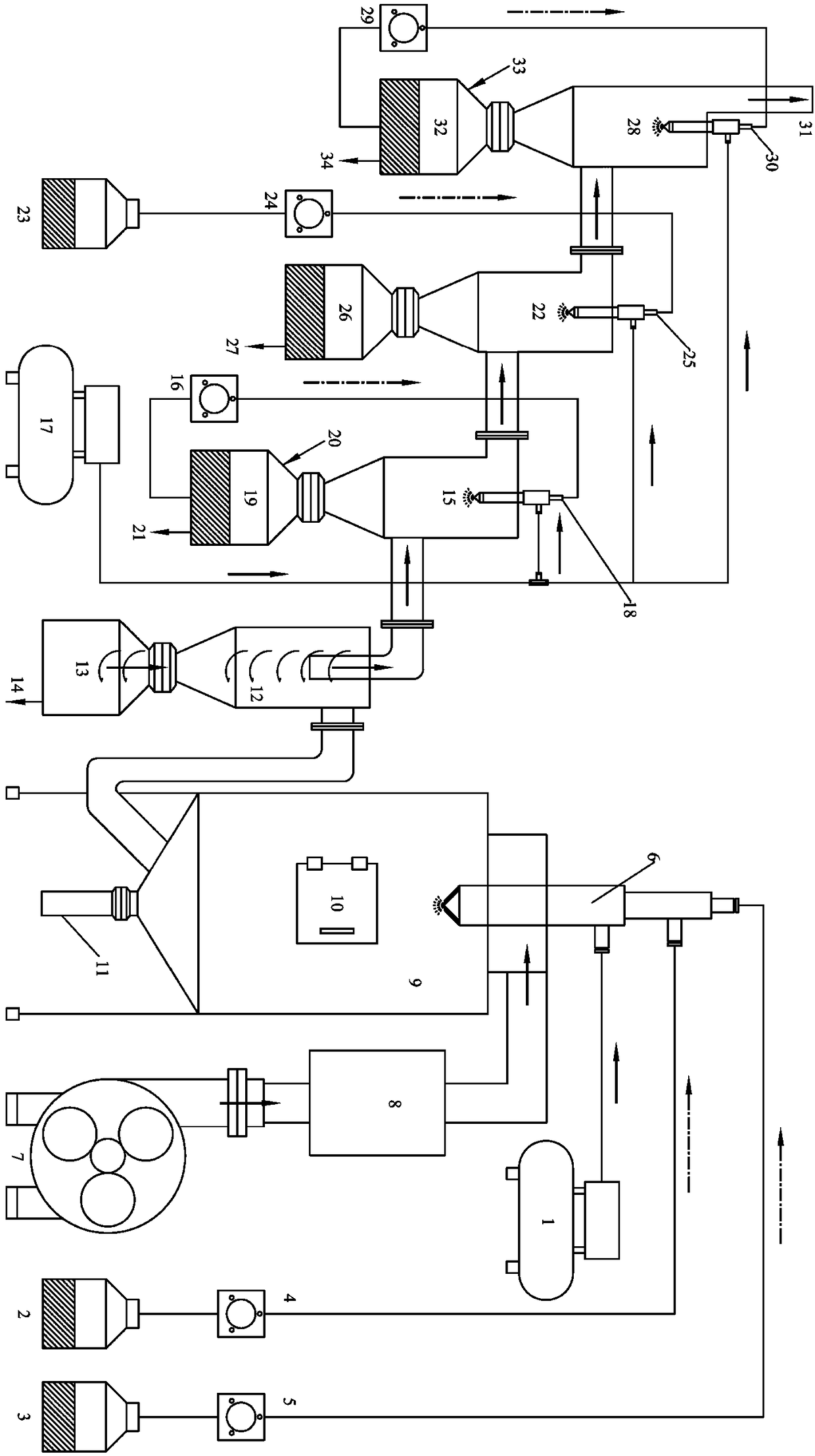 Low-temperature gas phase hydrolysis equipment for preparing white carbon black by using silicon tetrachloride