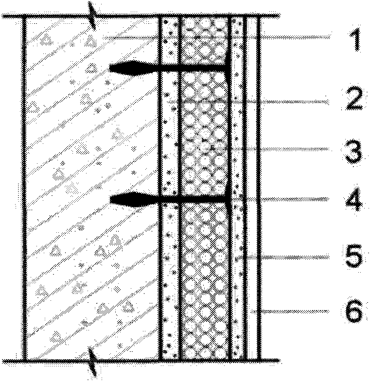 Outer thermal insulation wall with mechanically anchored metal mesh reinforced polystyrene boards