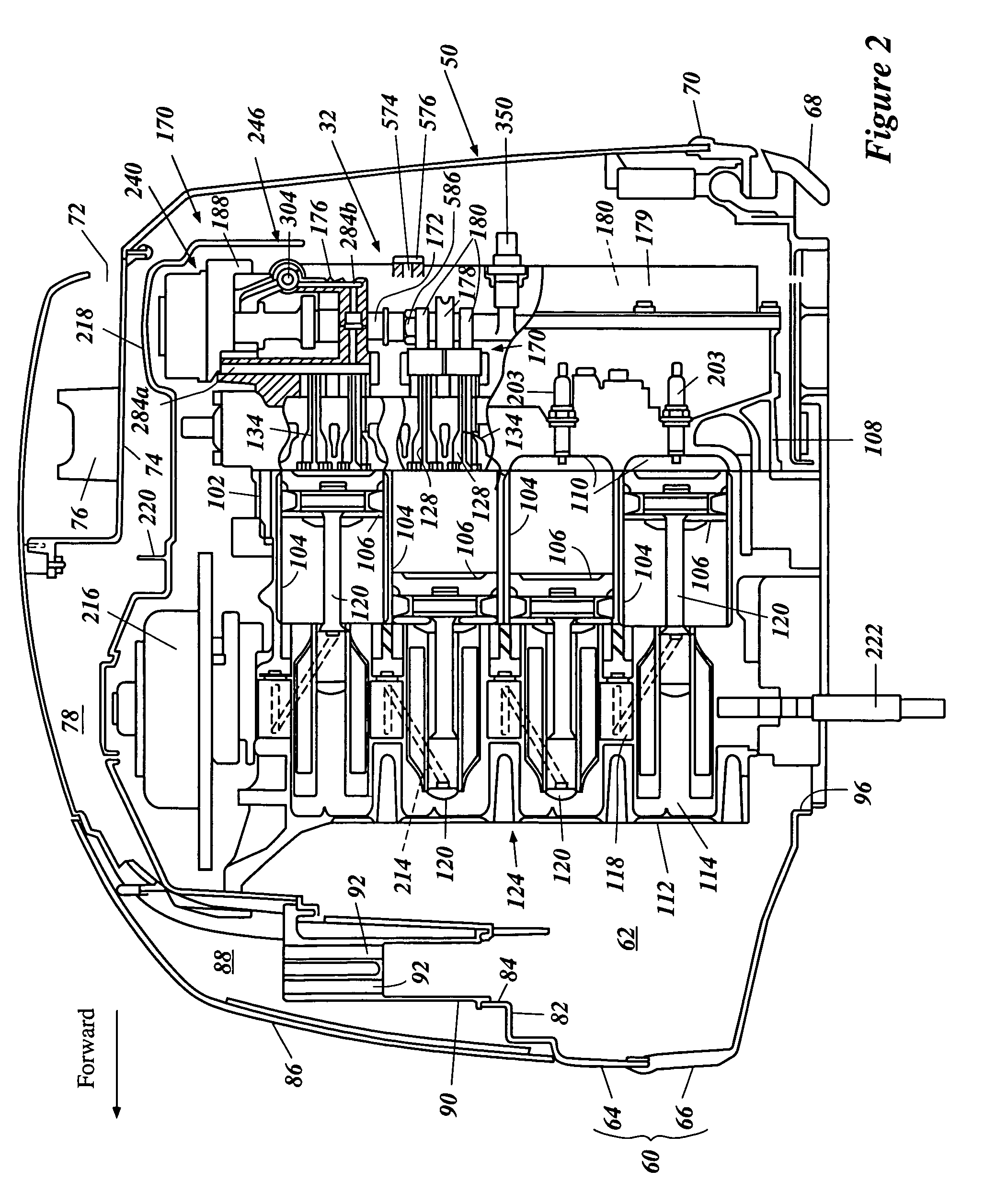 Knocking avoidance control system of a four-stroke engine for an outboard motor