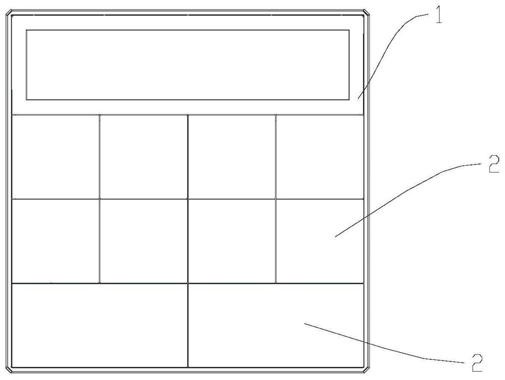 Key gap control structure, wall switch and multi-key product