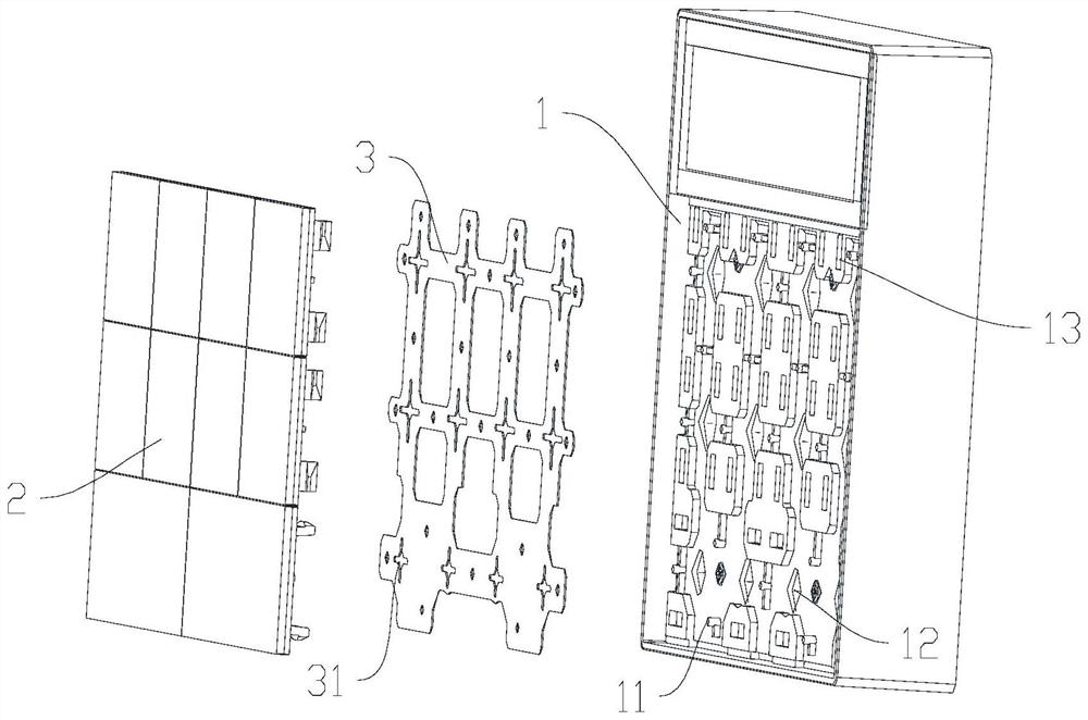 Key gap control structure, wall switch and multi-key product