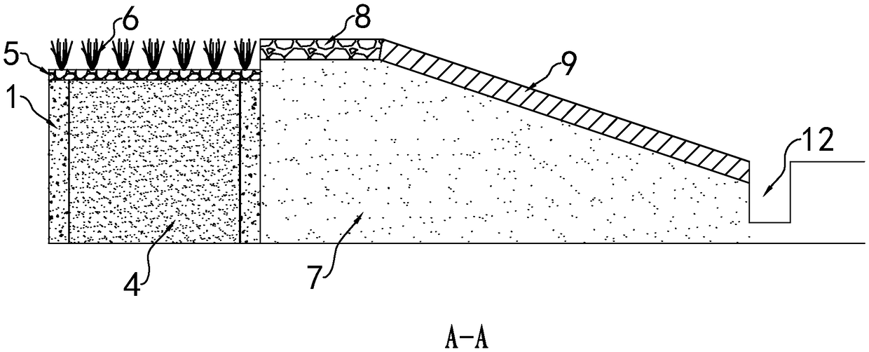 Triangularly modular ecological sea wall