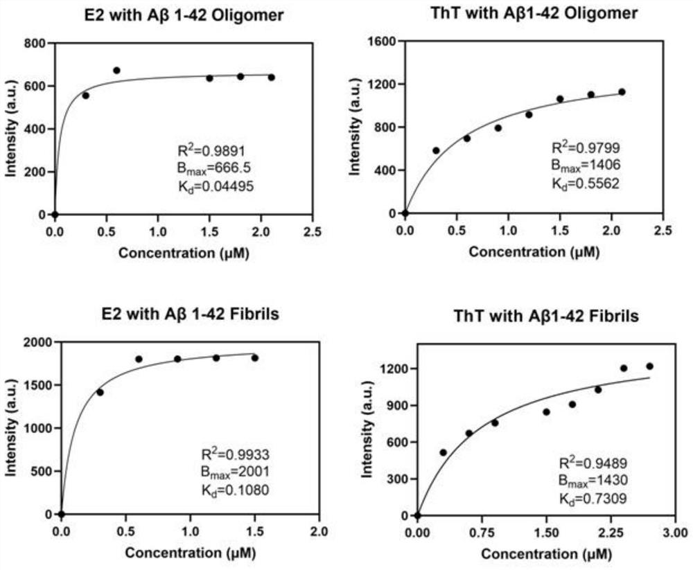 Fluorescent probe for detecting amyloid protein aggregate as well as preparation method and application of fluorescent probe