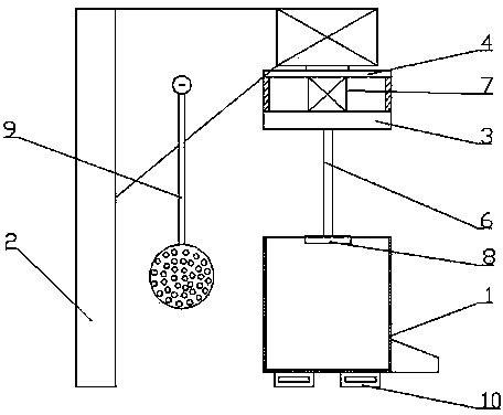 Molten aluminum refining degassing and slag-removing device