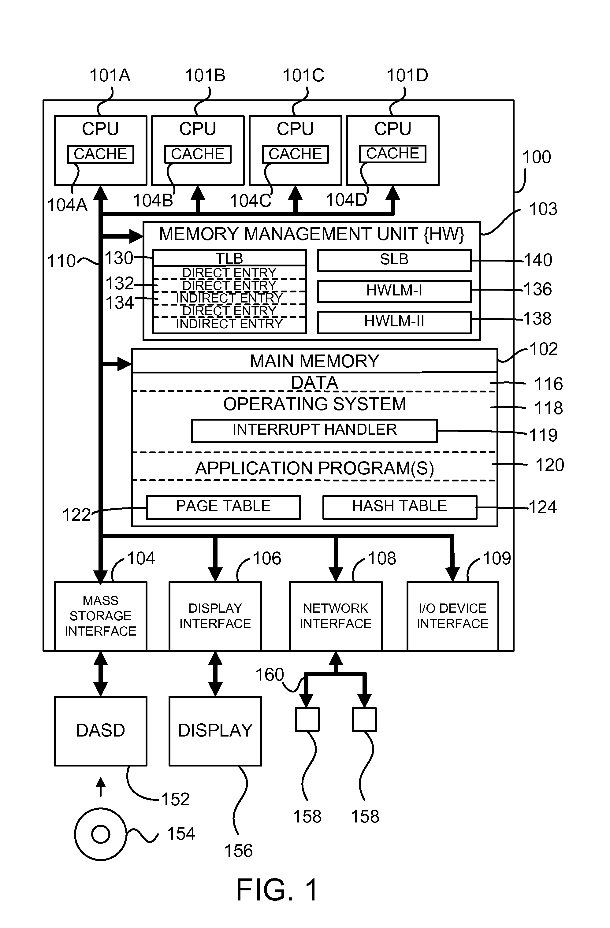 Loading entries into a tlb in hardware via indirect tlb entries