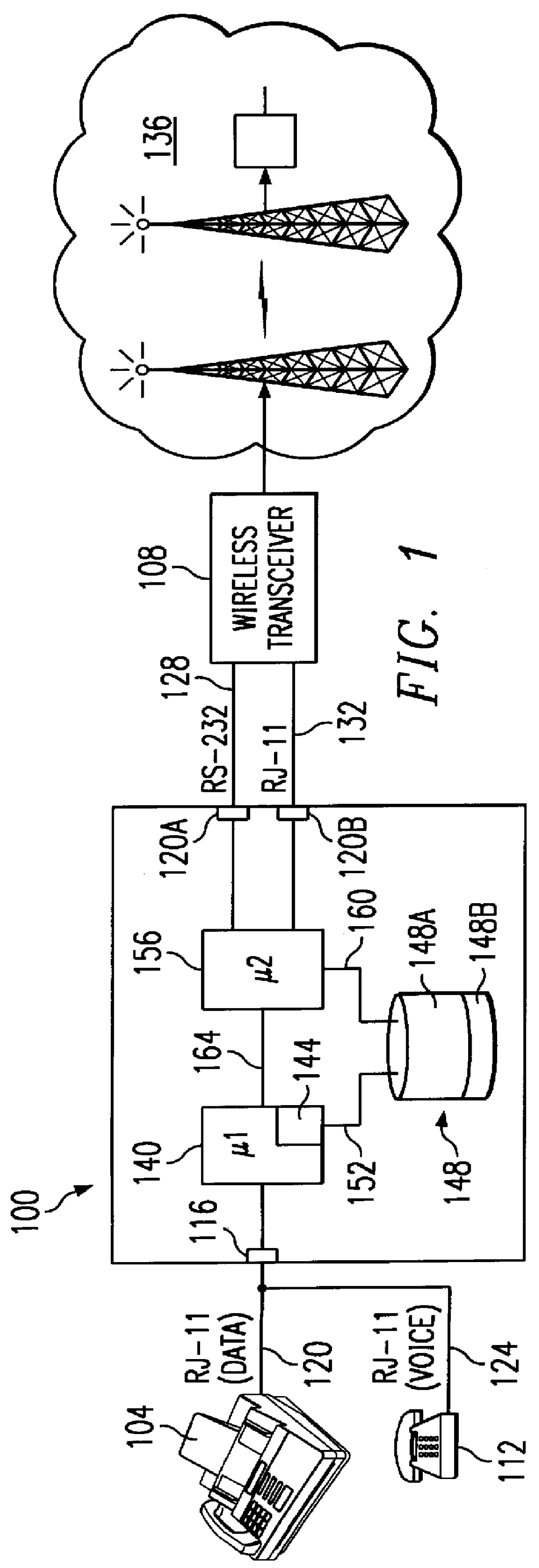 Method of and apparatus for providing an interface between an analog facsimile device and a wireless network