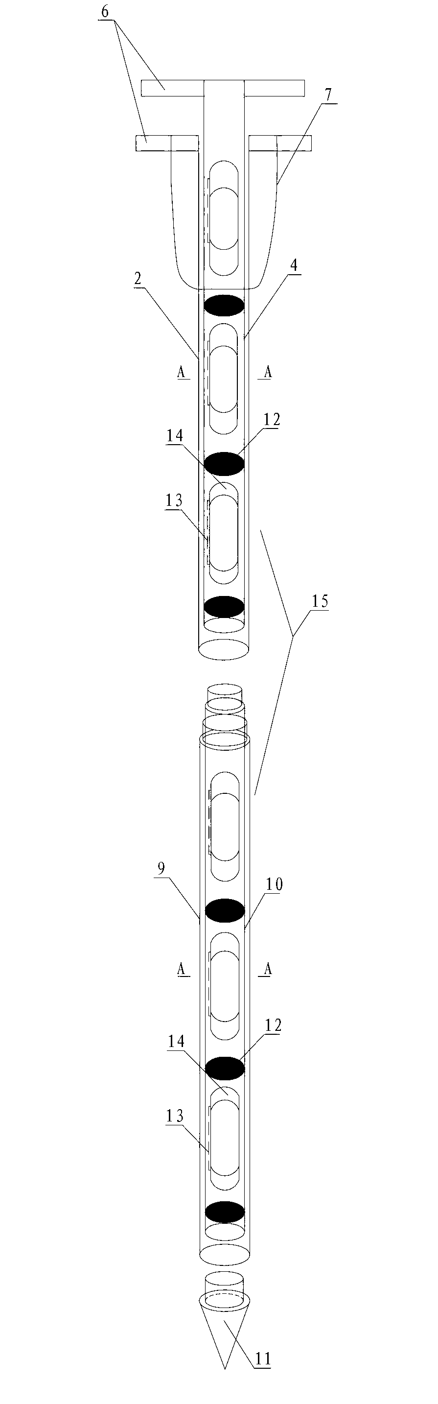 Multipoint sampling device for fermented grains of white spirits and application method thereof