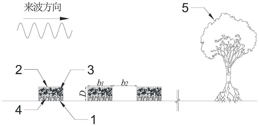 Novel combined ecological seawall structure and manufacturing method thereof