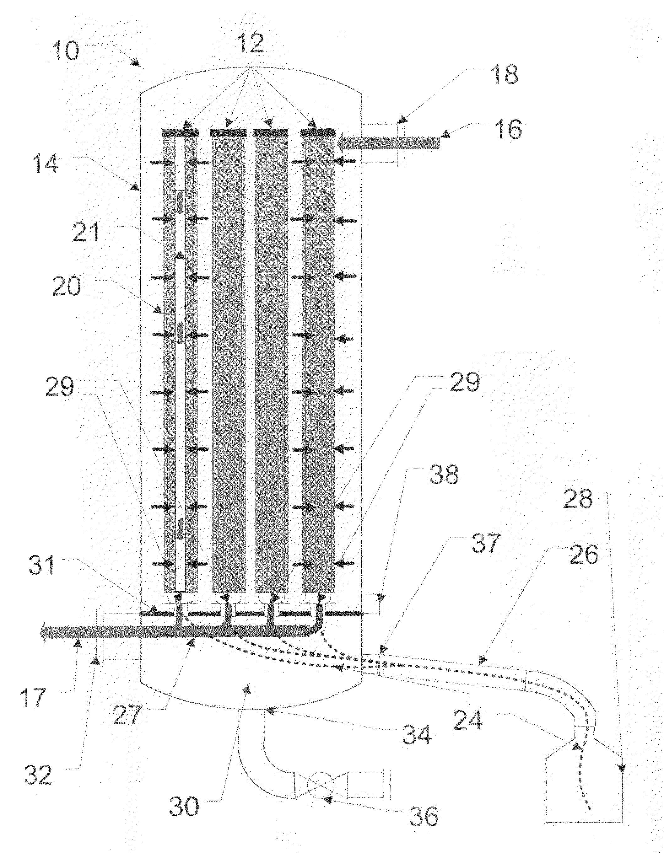 Process and system for separating finely aerosolized elemental mercury from gaseous streams