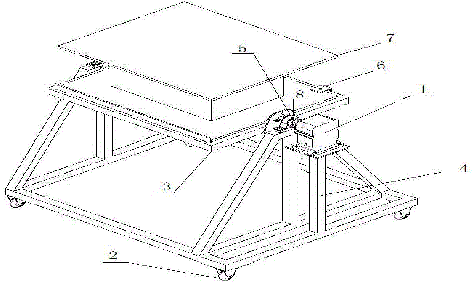 Turnover trolley for loading and unloading of moulds