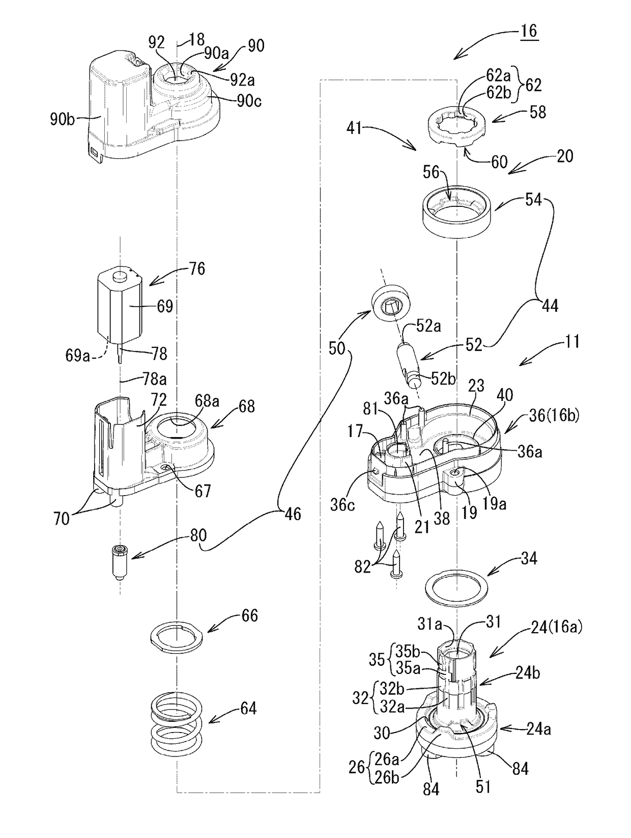 Electric retractable view device for vehicle