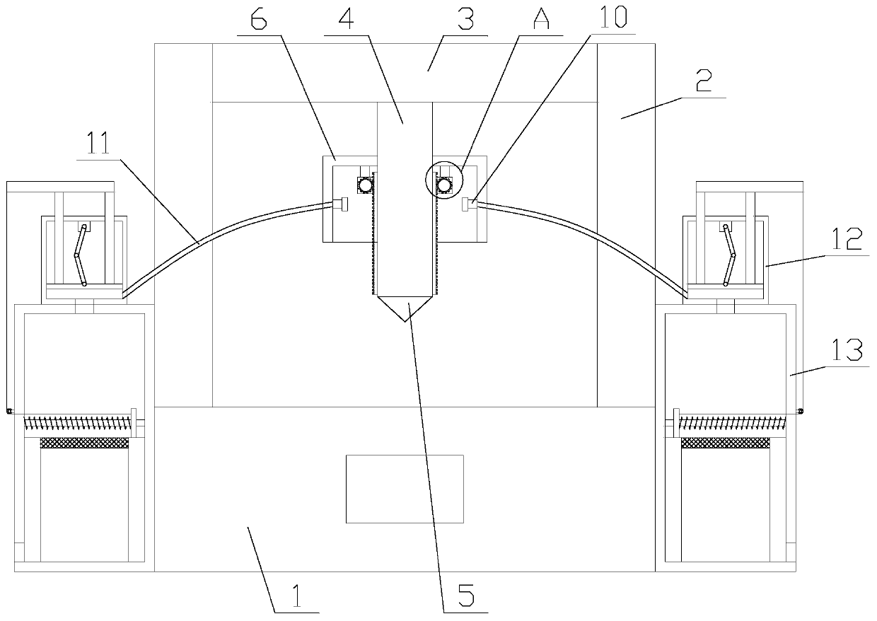 Safety laser welding device with smoke treatment function