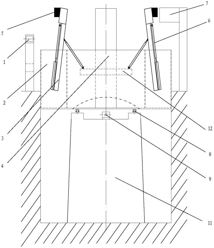 A leaf spring hydraulic quenching forming device