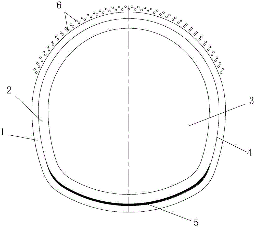 Ground fracture crushed zone passing construction method for shallow-buried tunnel excavation