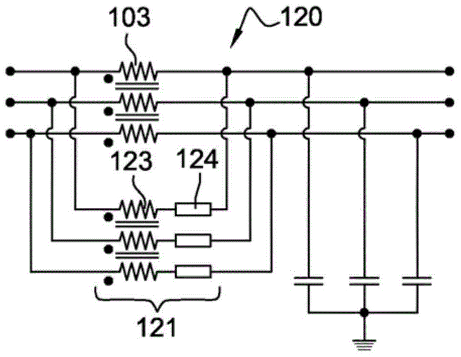 Device and method for filtering electromagnetic interference