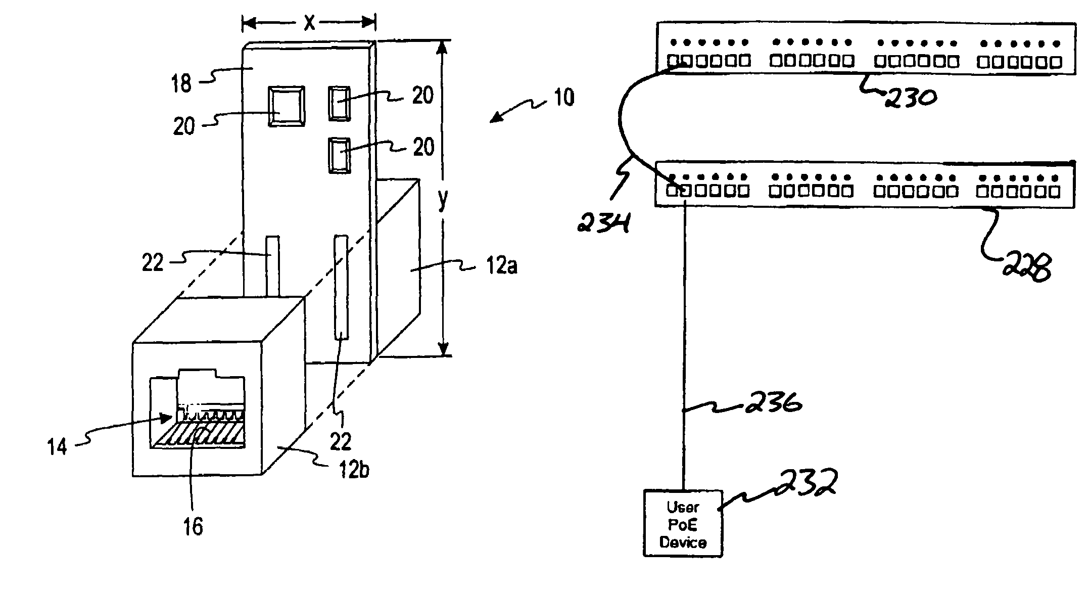 Powered patch panel