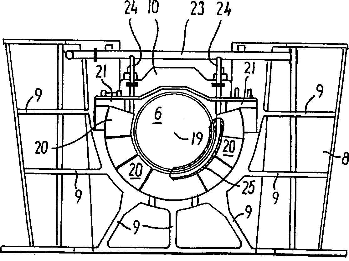 Internal combustion engine for driving propeller shaft