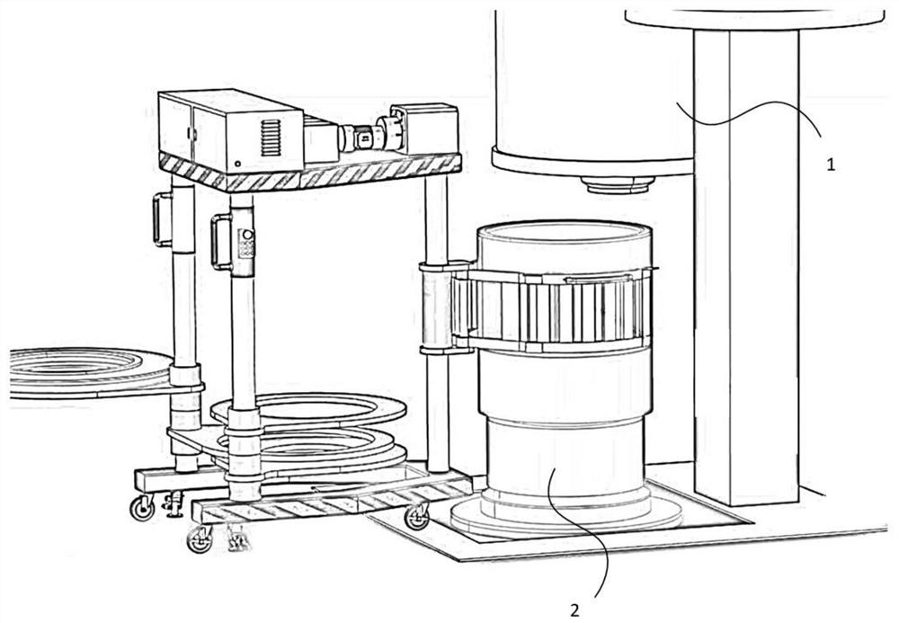 Auxiliary machine for czochralski silicon single crystal furnace thermal field disassembling and cleaning