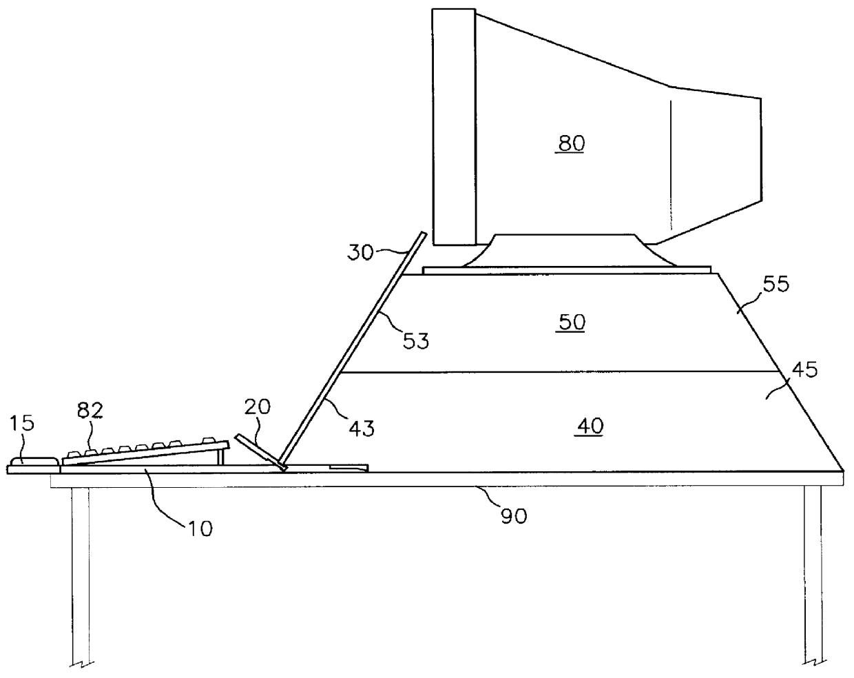 Computer copy holder and monitor riser stand