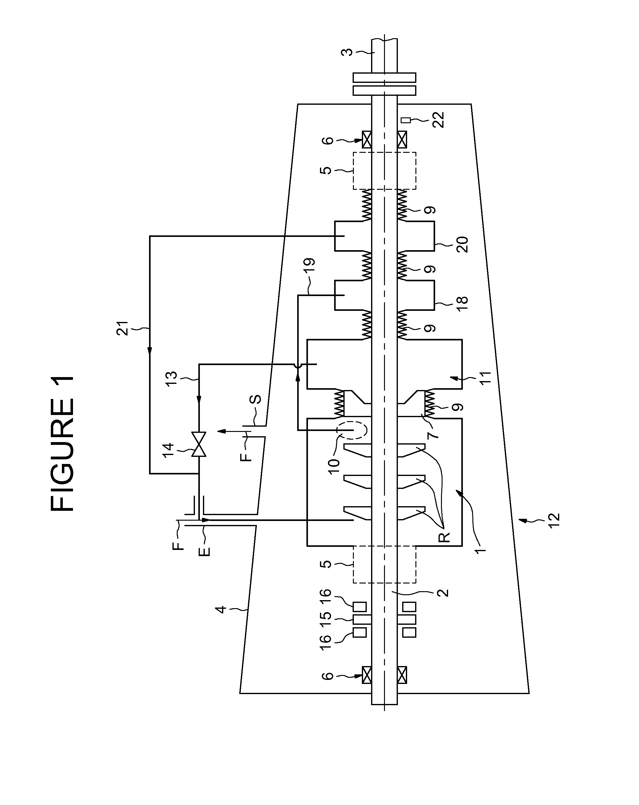 Compressor with thrust balancing and method thereof