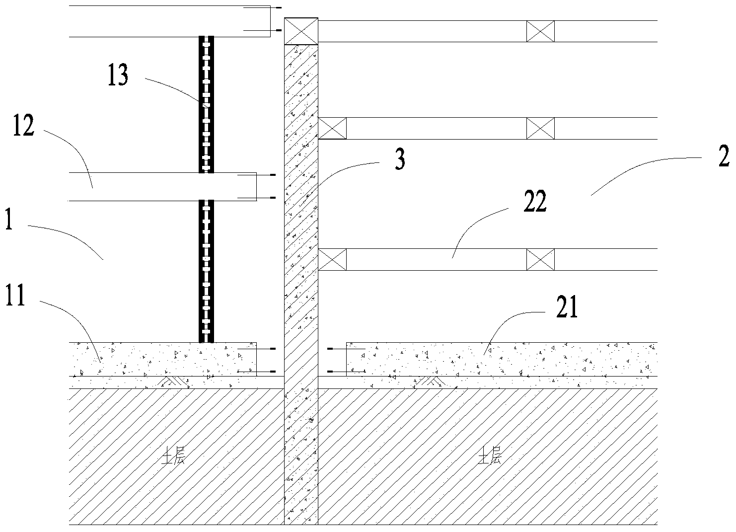 Support replacing construction method in group pit project