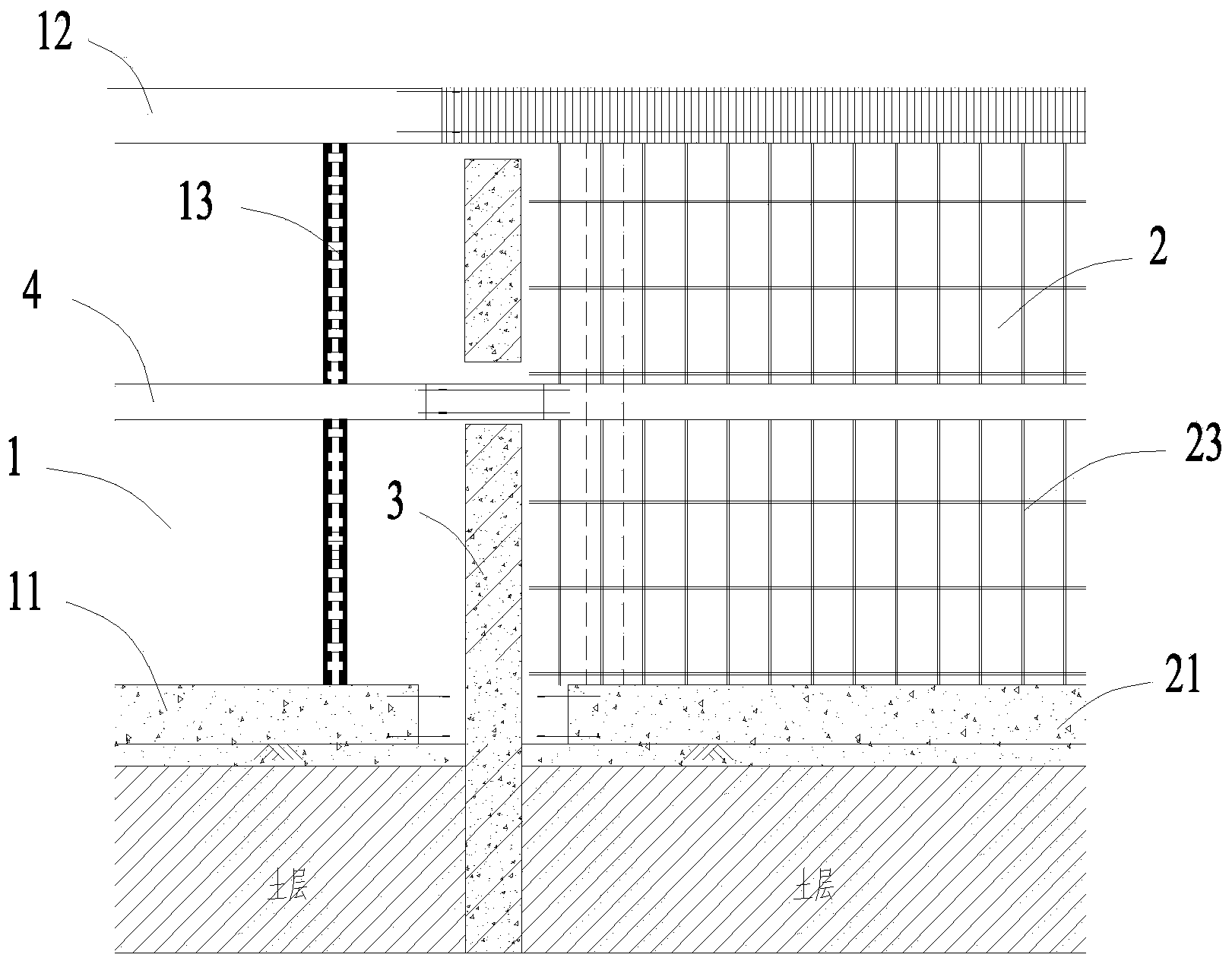 Support replacing construction method in group pit project