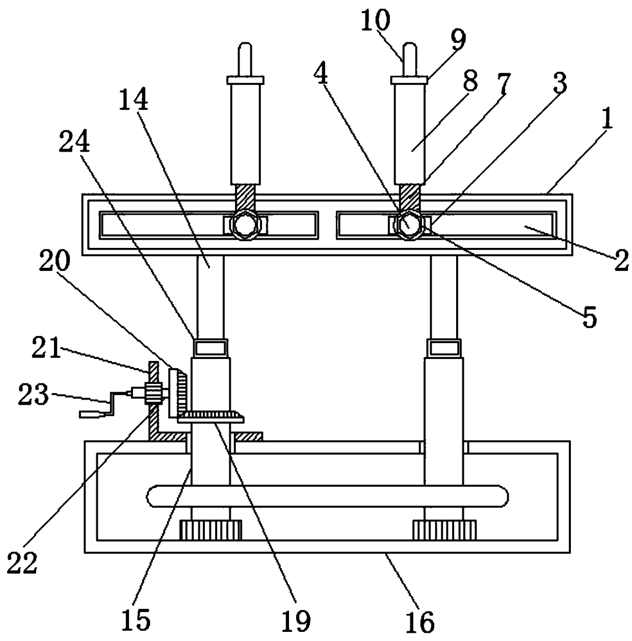 Telescopic support facilitating forklift maintaining