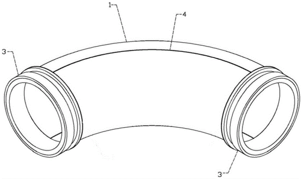 Two-part or multi-part double-layer type wearproof impact-resistant tube and manufacture method thereof