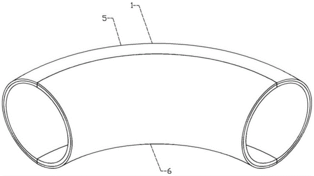 Two-part or multi-part double-layer type wearproof impact-resistant tube and manufacture method thereof