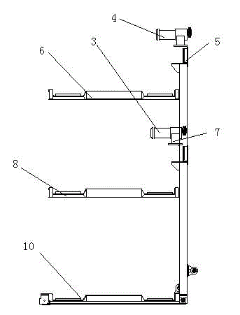 Cantilever type simple side azimuth parking device