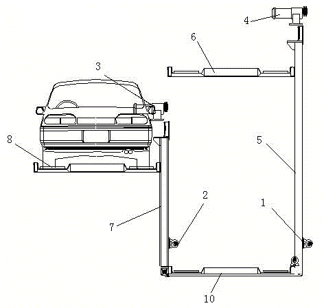 Cantilever type simple side azimuth parking device