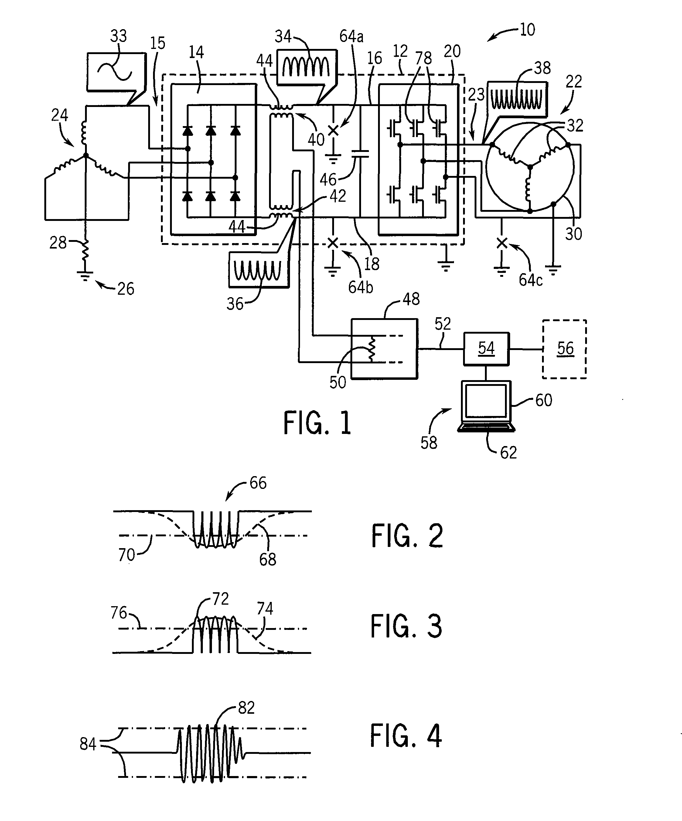 Method and apparatus for detecting a location of ground faults in a motor/motor drive combination