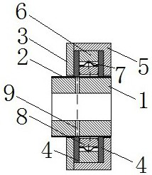 Self-lubricating contact type composite sealing device for high-temperature part of gas turbine engine