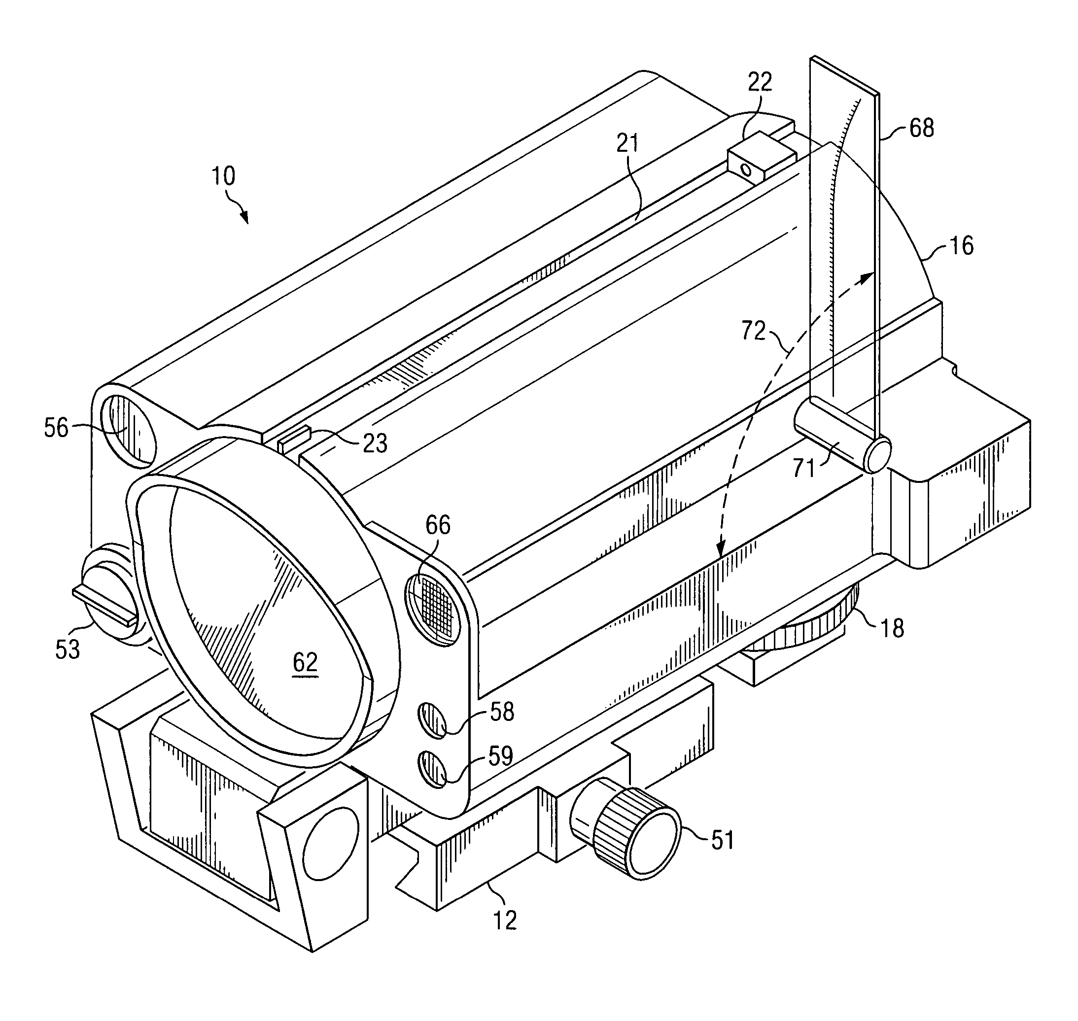 Device with multiple sights for respective different munitions