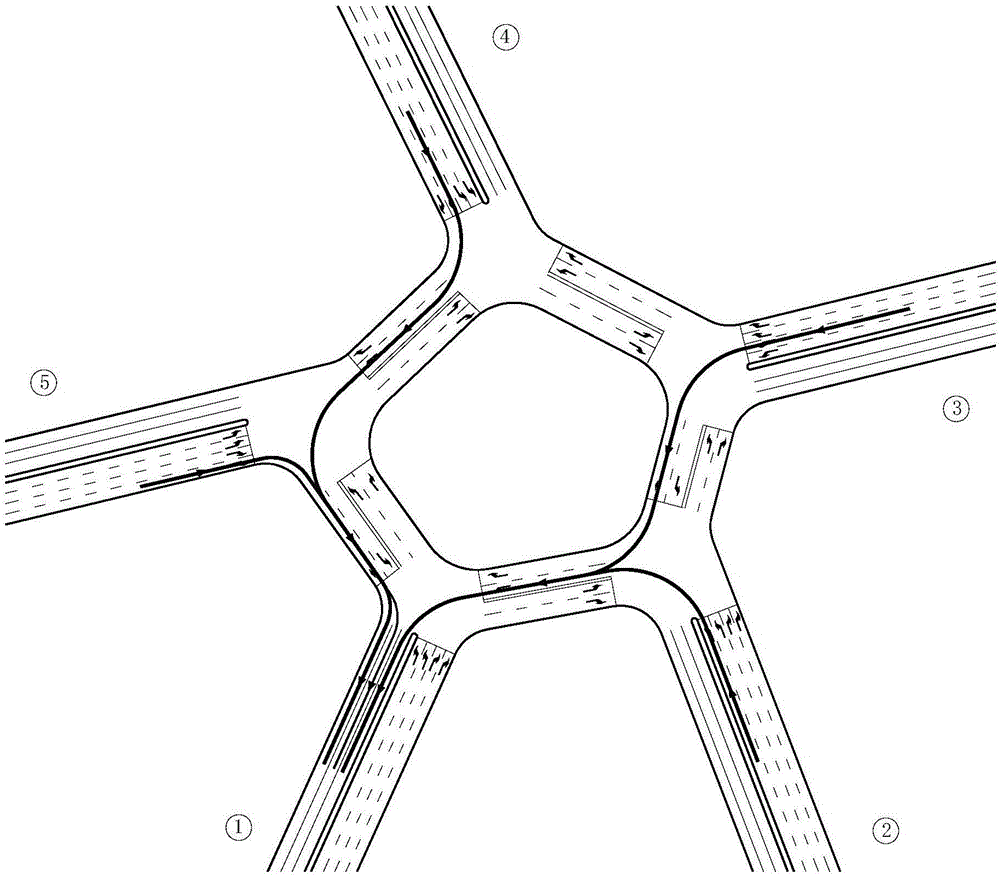 Motor vehicle multipath intersection passing method through disperse signal control and organization