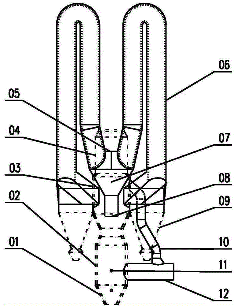 Energy conservation and emission reduction modification method for reducing emission load of nitric oxide of DDF decomposing furnace