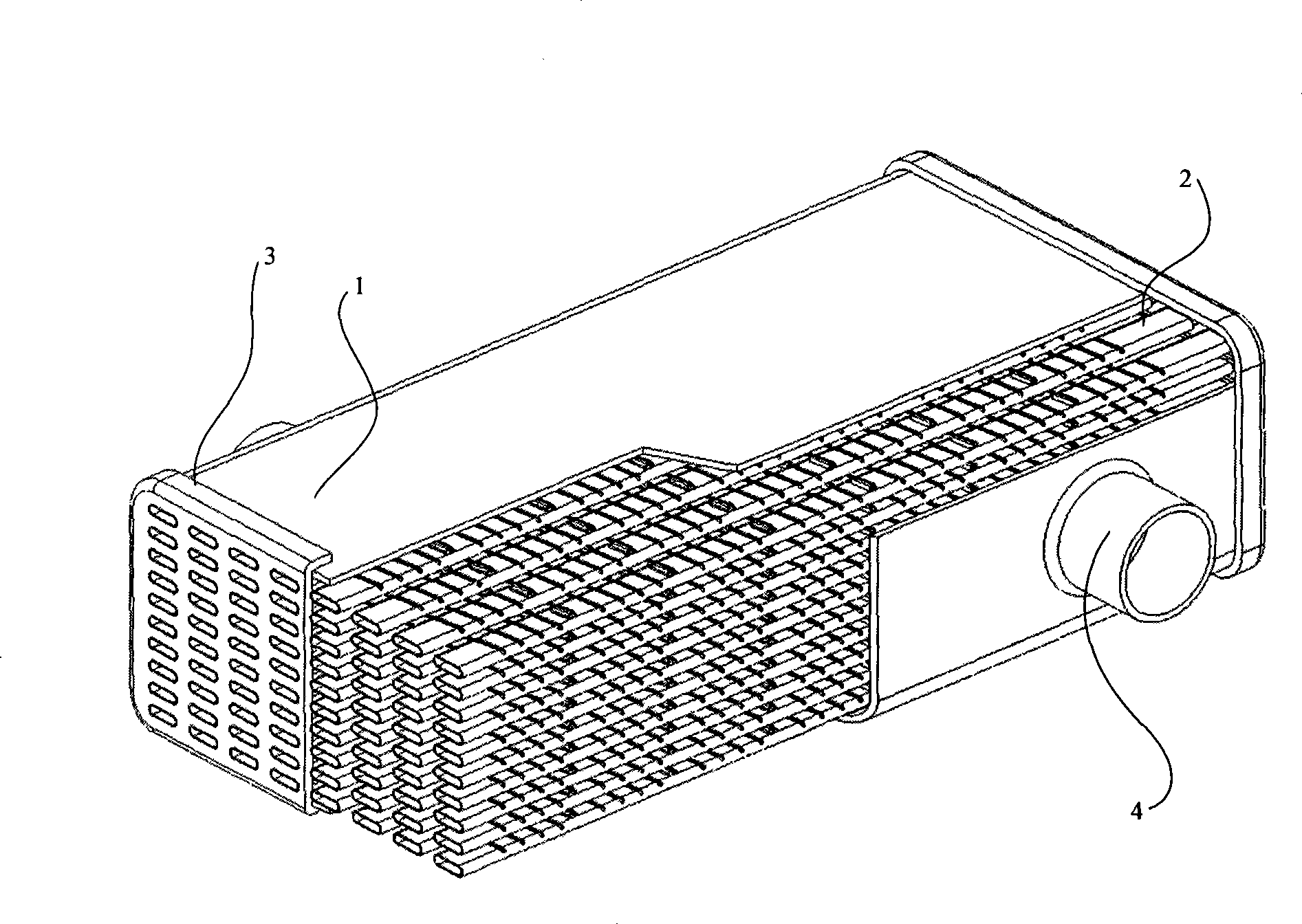 Flat-shaped groove heat exchange tube and heat exchanger using the same