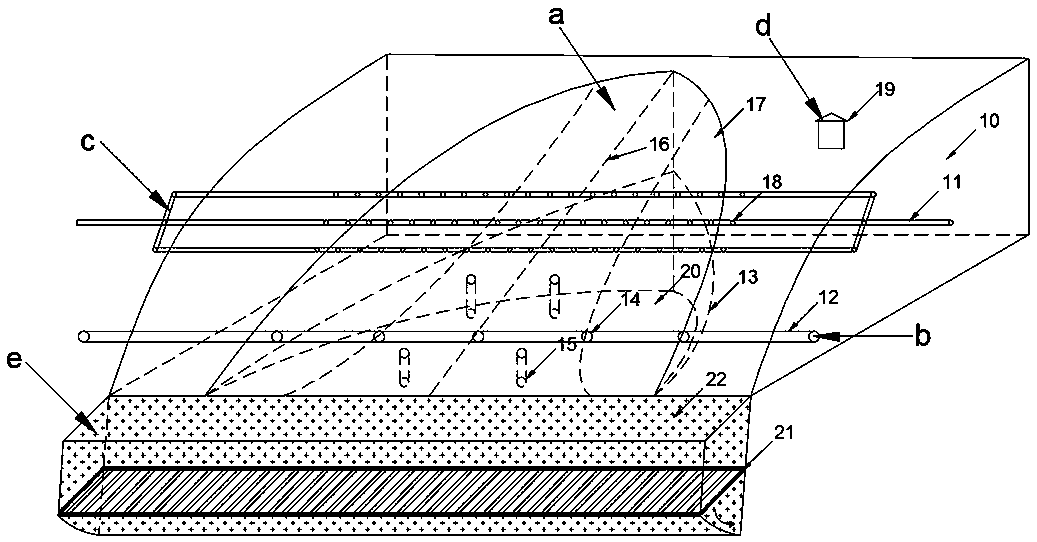 Large-scale ground buried gas conveying pipeline damage simulation test device and method under landslide effects