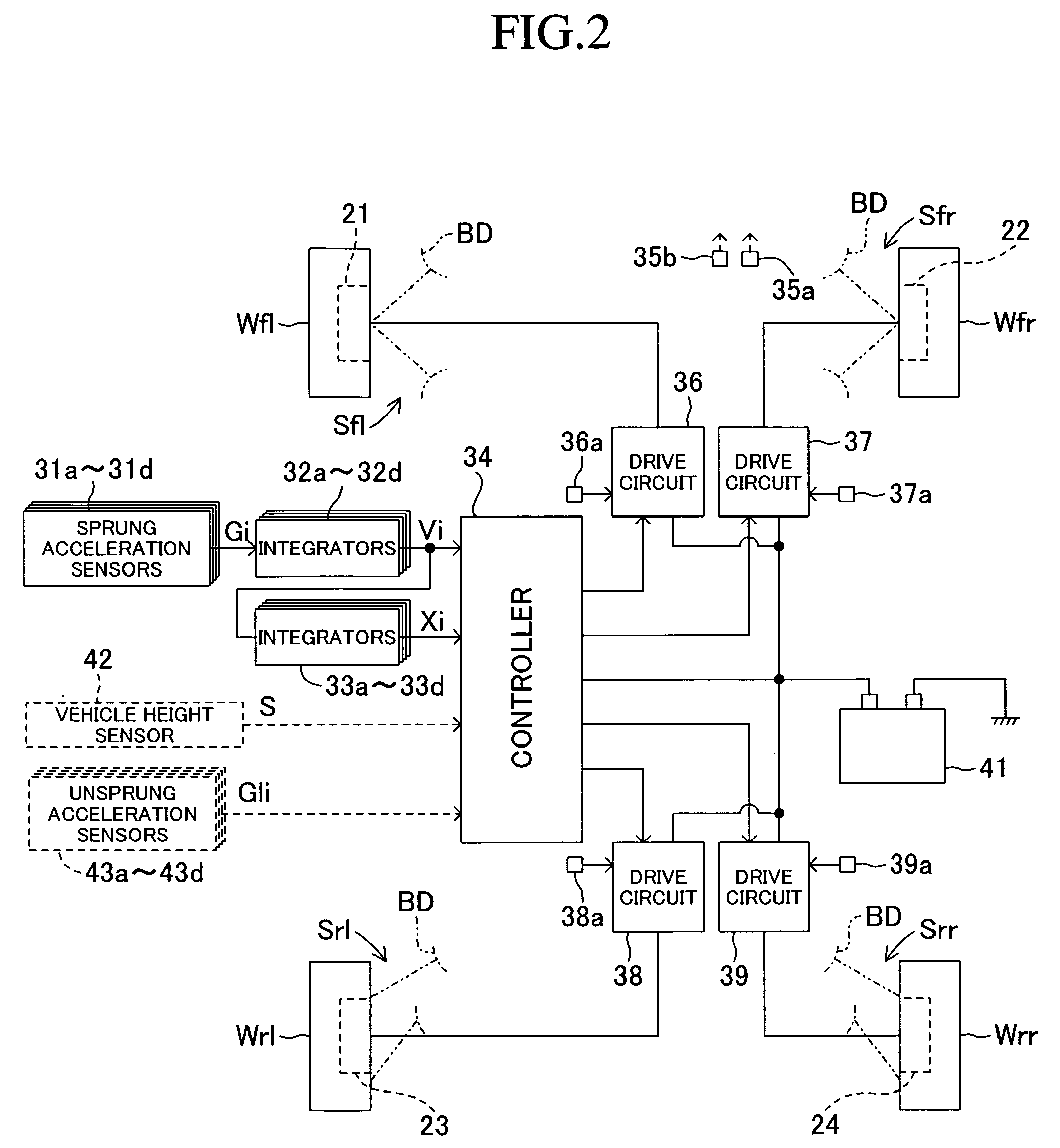 Braking and drive force control apparatus for a vehicle