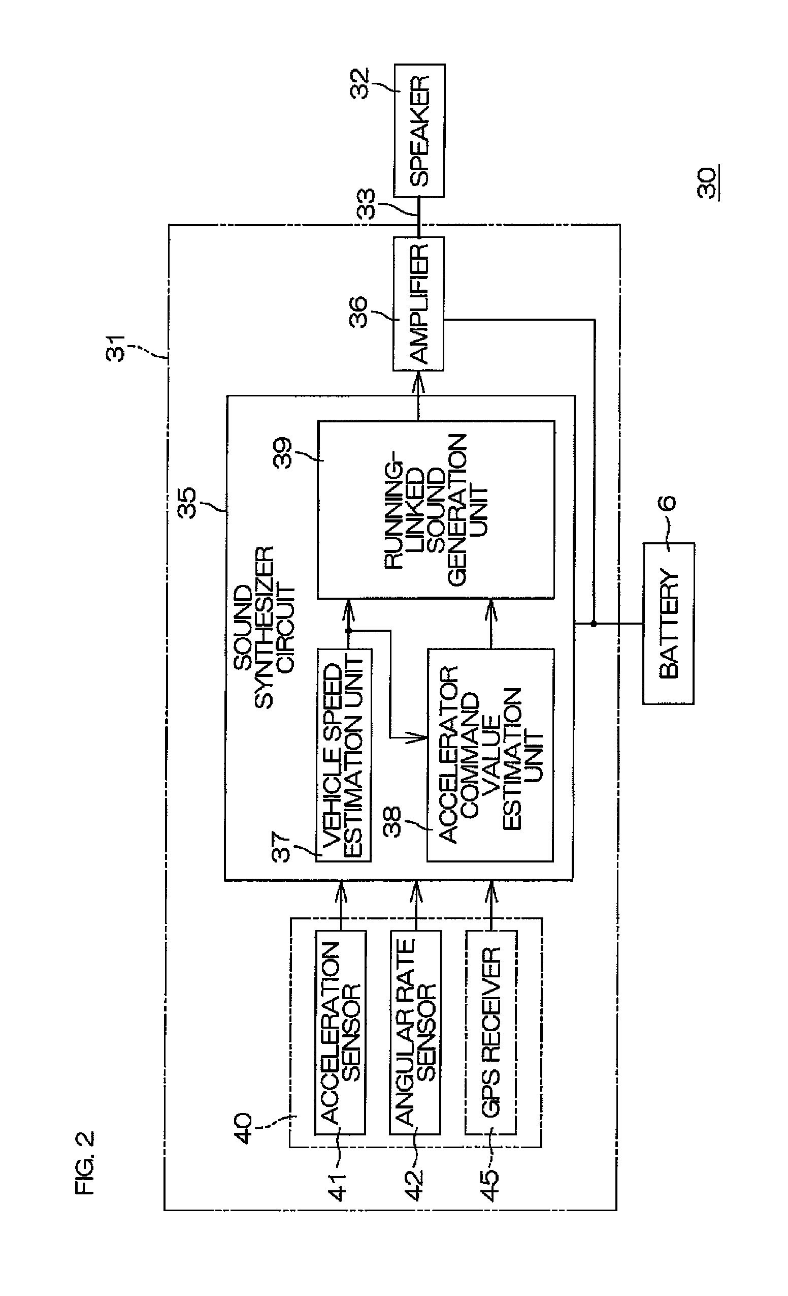 Running-linked sound producing device