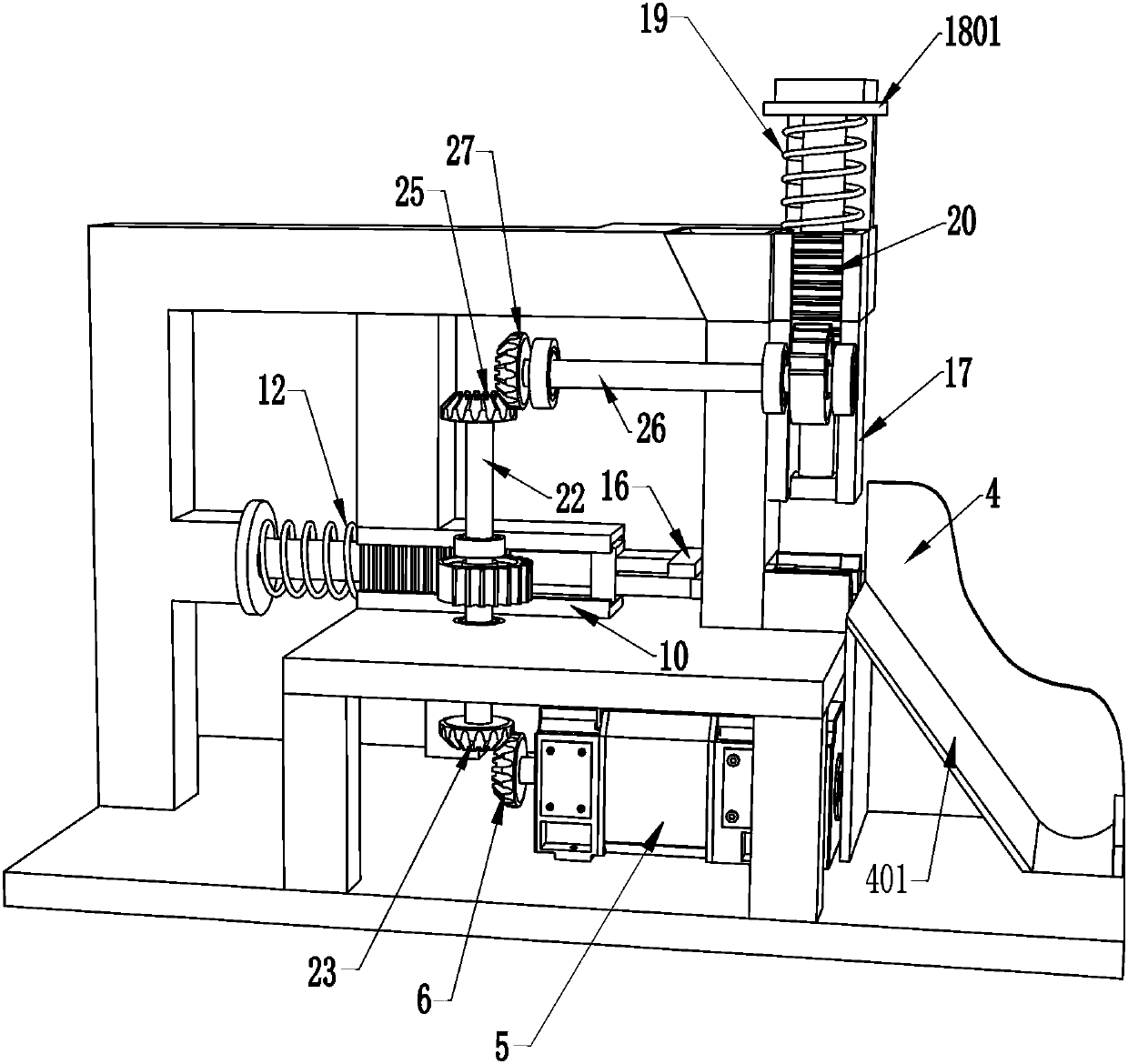 Self-discharging type stamping and forming all-in-one machine